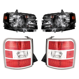 Replacement - 4-Piece Kit (Driver and Passenger Side Headlights, Driver and Passenger Side Tail Lights)