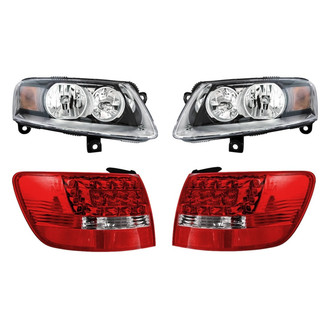 Replacement - 4-Piece Kit (Driver and Passenger Side Headlights, Driver and Passenger Side Outer Tail Lights)