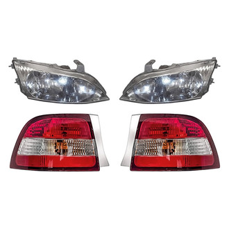 Replacement - 4-Piece Kit (Driver and Passenger Side Headlights, Driver and Passenger Side Tail Lights)