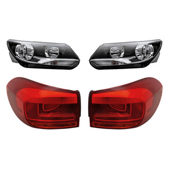 Replacement - 4-Piece Kit (Driver and Passenger Side Headlights, Driver and Passenger Side Outer Tail Lights)