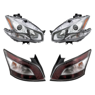 Replacement - 4-Piece Kit (Driver and Passenger Side Headlights, Driver and Passenger Side Tail Lights)
