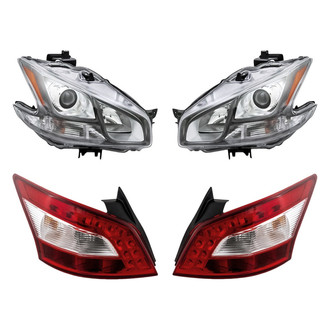 Replacement - 4-Piece Kit (Driver and Passenger Side Headlights, Driver and Passenger Side Tail Lights)