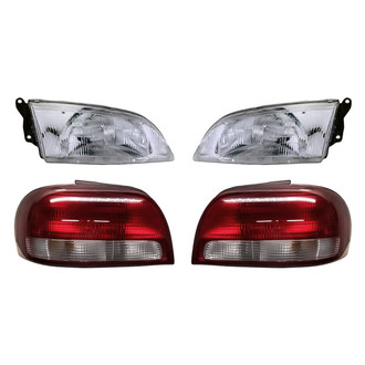 Replacement - 4-Piece Kit (Driver and Passenger Side Headlights, Driver and Passenger Side Tail Lights)