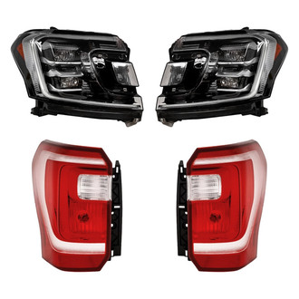 Replacement - 4-Piece Kit (Driver and Passenger Side Headlights, Driver and Passenger Side Tail Lights)