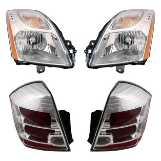 Replacement - 4-Piece Kit (Driver and Passenger Side Headlights, Driver and Passenger Side Tail Lights)