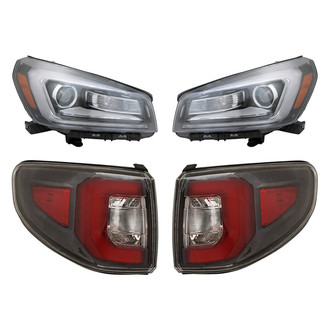 Replacement - 4-Piece Kit (Driver and Passenger Side Headlights, Driver and Passenger Side Outer Tail Lights)