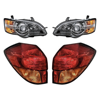 Replacement - 4-Piece Kit (Driver and Passenger Side Headlights, Driver and Passenger Side Tail Lights)