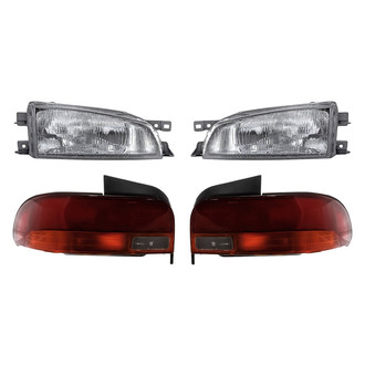 Replacement - 4-Piece Kit (Driver and Passenger Side Headlights, Driver and Passenger Side Tail Lights)