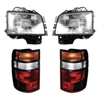 Replacement - 4-Piece Kit (Driver and Passenger Side Headlights, Driver and Passenger Side Tail Lights)