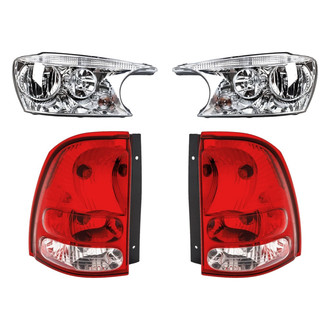 Replacement - 4-Piece Kit (Driver and Passenger Side Headlights, Driver and Passenger Side Tail Lights)