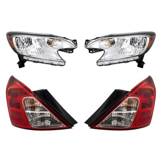 Replacement - 4-Piece Kit (Driver and Passenger Side Headlights, Driver and Passenger Side Outer Tail Lights)