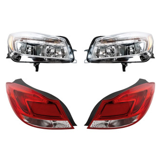 Replacement - 4-Piece Kit (Driver and Passenger Side Headlights, Driver and Passenger Side Outer Tail Lights)