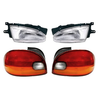 Replacement - 4-Piece Kit (Driver and Passenger Side Headlights, Driver and Passenger Side Tail Lights)