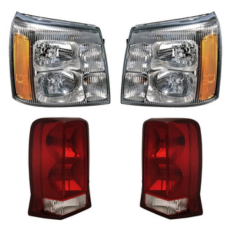 Replacement BNDL-279041 - 4-Piece Kit (Driver and Passenger Side Headlights, Driver and Passenger Side Tail Lights)