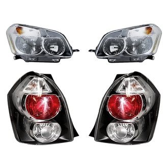 Replacement - 4-Piece Kit (Driver and Passenger Side Headlights, Driver and Passenger Side Tail Lights)