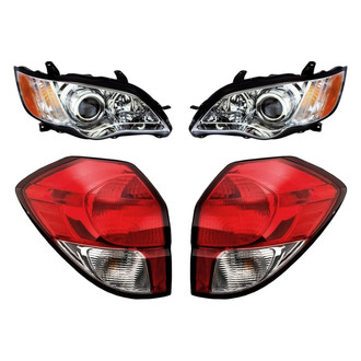Replacement - 4-Piece Kit (Driver and Passenger Side Headlights, Driver and Passenger Side Tail Lights)