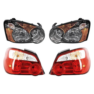 Replacement - 4-Piece Kit (Driver and Passenger Side Headlights, Driver and Passenger Side Tail Lights)