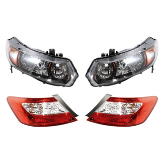 Replacement - 4-Piece Kit (Driver and Passenger Side Headlights, Driver and Passenger Side Tail Lights)
