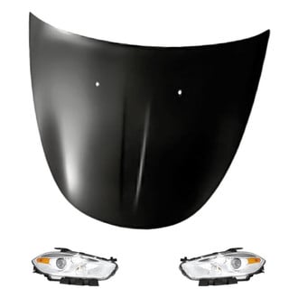 Replacement - 3-Piece Kit (Driver and Passenger Side Headlights, Hood Panel) (Standard Line)