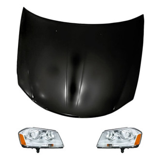 Replacement - 3-Piece Kit (Driver and Passenger Side Headlights, Hood Panel)
