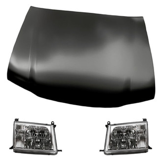 Replacement - 3-Piece Kit (Driver and Passenger Side Headlights, Hood Panel) (Standard Line)