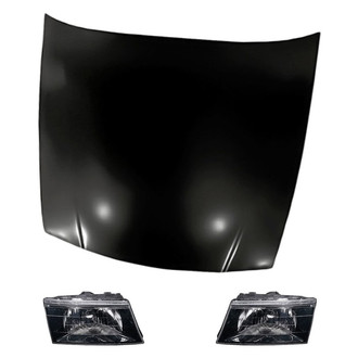 Replacement - 3-Piece Kit (Driver and Passenger Side Headlights, Hood Panel) (Standard Line)