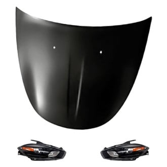 Replacement - 3-Piece Kit (Driver and Passenger Side Headlights, Hood Panel) (Standard Line)