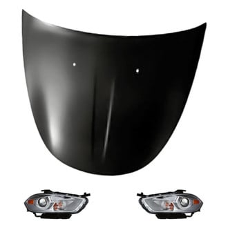 Replacement - 3-Piece Kit (Driver and Passenger Side Headlights, Hood Panel) (Standard Line)