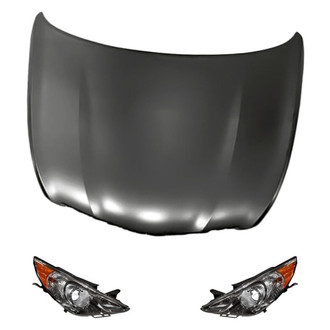 Replacement - 3-Piece Kit (Driver and Passenger Side Headlights, Hood Panel)