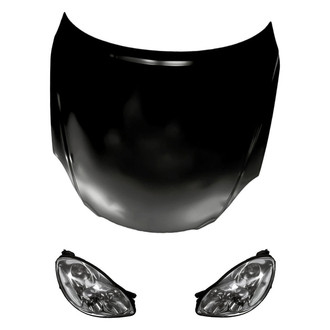Replacement - 3-Piece Kit (Driver and Passenger Side Headlights, Hood Panel) (Standard Line)