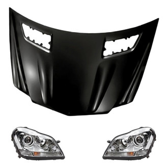 Replacement - 3-Piece Kit (Driver and Passenger Side Headlights, Hood Panel) (Standard Line)
