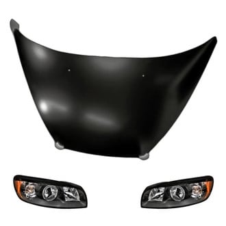 Replacement - 3-Piece Kit (Driver and Passenger Side Headlights, Hood Panel) (Standard Line)