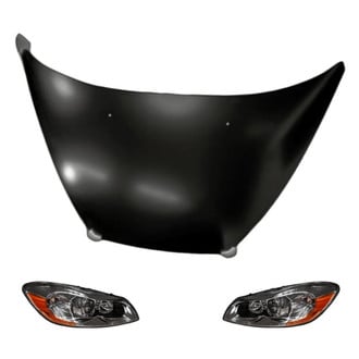 Replacement - 3-Piece Kit (Driver and Passenger Side Headlights, Hood Panel) (Standard Line)