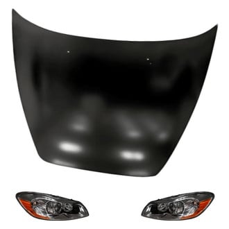 Replacement - 3-Piece Kit (Driver and Passenger Side Headlights, Hood Panel) (Standard Line)