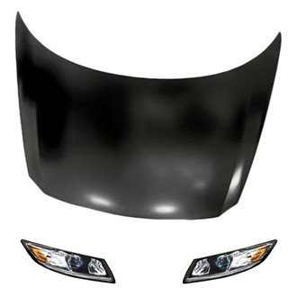 Replacement - 3-Piece Kit (Driver and Passenger Side Headlights, Hood Panel) (Standard Line)