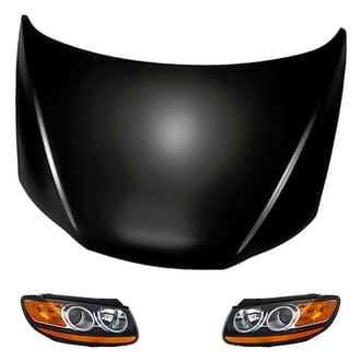 Replacement - 3-Piece Kit (Driver and Passenger Side Headlights, Hood Panel) (Standard Line)