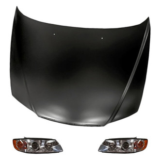 Replacement - 3-Piece Kit (Driver and Passenger Side Headlights, Hood Panel) (Standard Line)