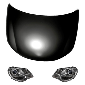 Replacement - 3-Piece Kit (Driver and Passenger Side Headlights, Hood Panel) (Standard Line)