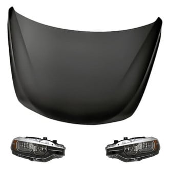 Replacement - 3-Piece Kit (Driver and Passenger Side Headlights, Hood Panel) (Standard Line)