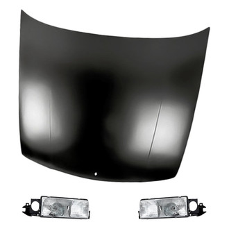 Replacement - 3-Piece Kit (Driver and Passenger Side Headlights, Hood Panel) (Standard Line)