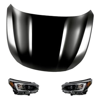 Replacement - 3-Piece Kit (Driver and Passenger Side Headlights, Hood Panel) (Standard Line)