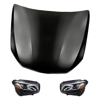 Replacement - 3-Piece Kit (Driver and Passenger Side Headlights, Hood Panel)