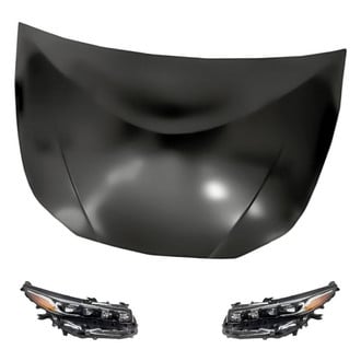 Replacement - 3-Piece Kit (Driver and Passenger Side Headlights, Hood Panel) (Standard Line)