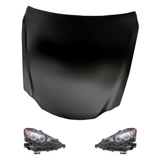 Replacement - 3-Piece Kit (Driver and Passenger Side Headlights, Hood Panel) (Standard Line)