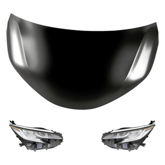 Replacement - 3-Piece Kit (Driver and Passenger Side Headlights, Hood Panel) (Standard Line)