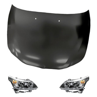 Replacement - 3-Piece Kit (Driver and Passenger Side Headlights, Hood Panel) (Standard Line)