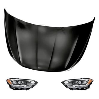 Replacement - 3-Piece Kit (Driver and Passenger Side Headlights, Hood Panel) (Standard Line)