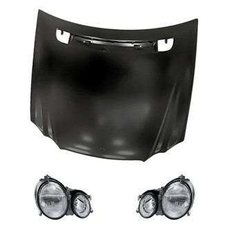 Replacement - 3-Piece Kit (Driver and Passenger Side Headlights, Hood Panel) (Standard Line)