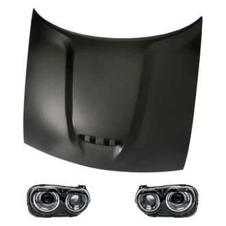 Replacement - 3-Piece Kit (Driver and Passenger Side Headlights, Hood Panel) (Standard Line)