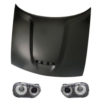 Replacement - 3-Piece Kit (Driver and Passenger Side Headlights, Hood Panel) (Standard Line)
